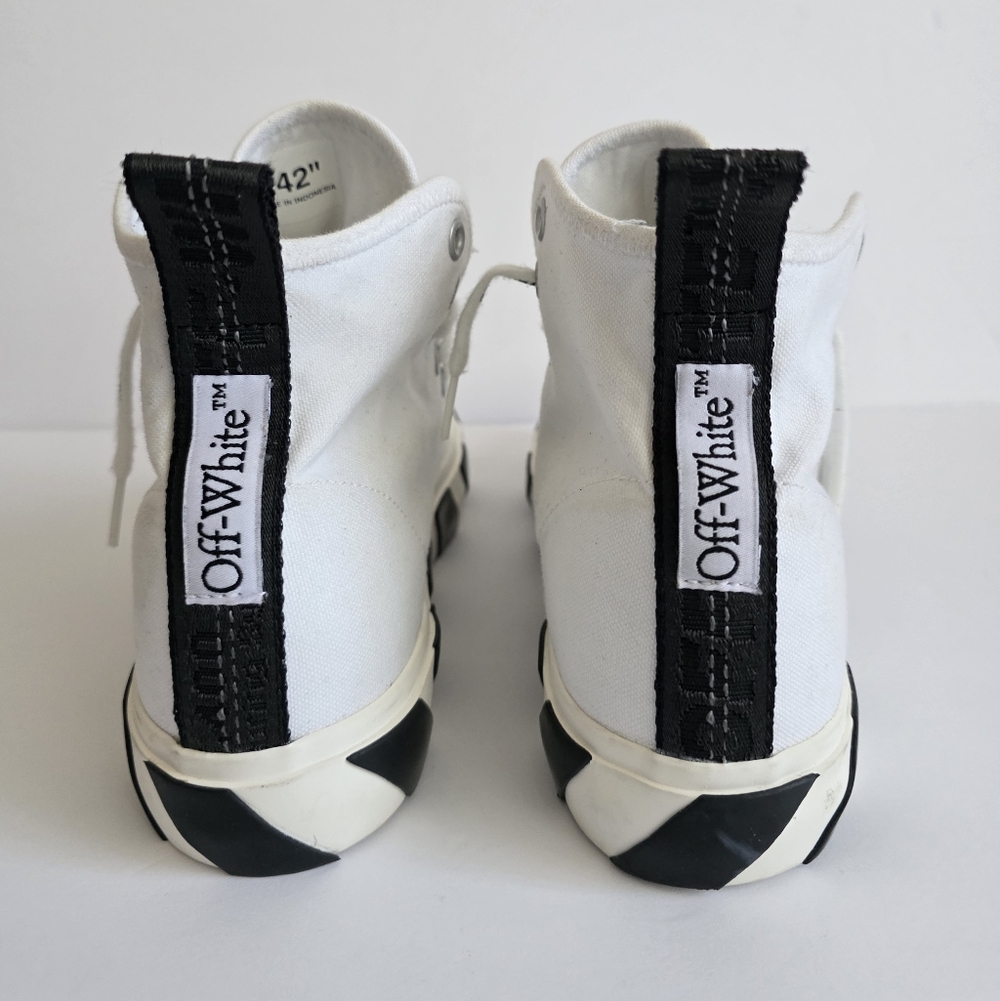 Off-White Mid Top Vulcanized Sneakers Size 42 - Picture 5 of 11